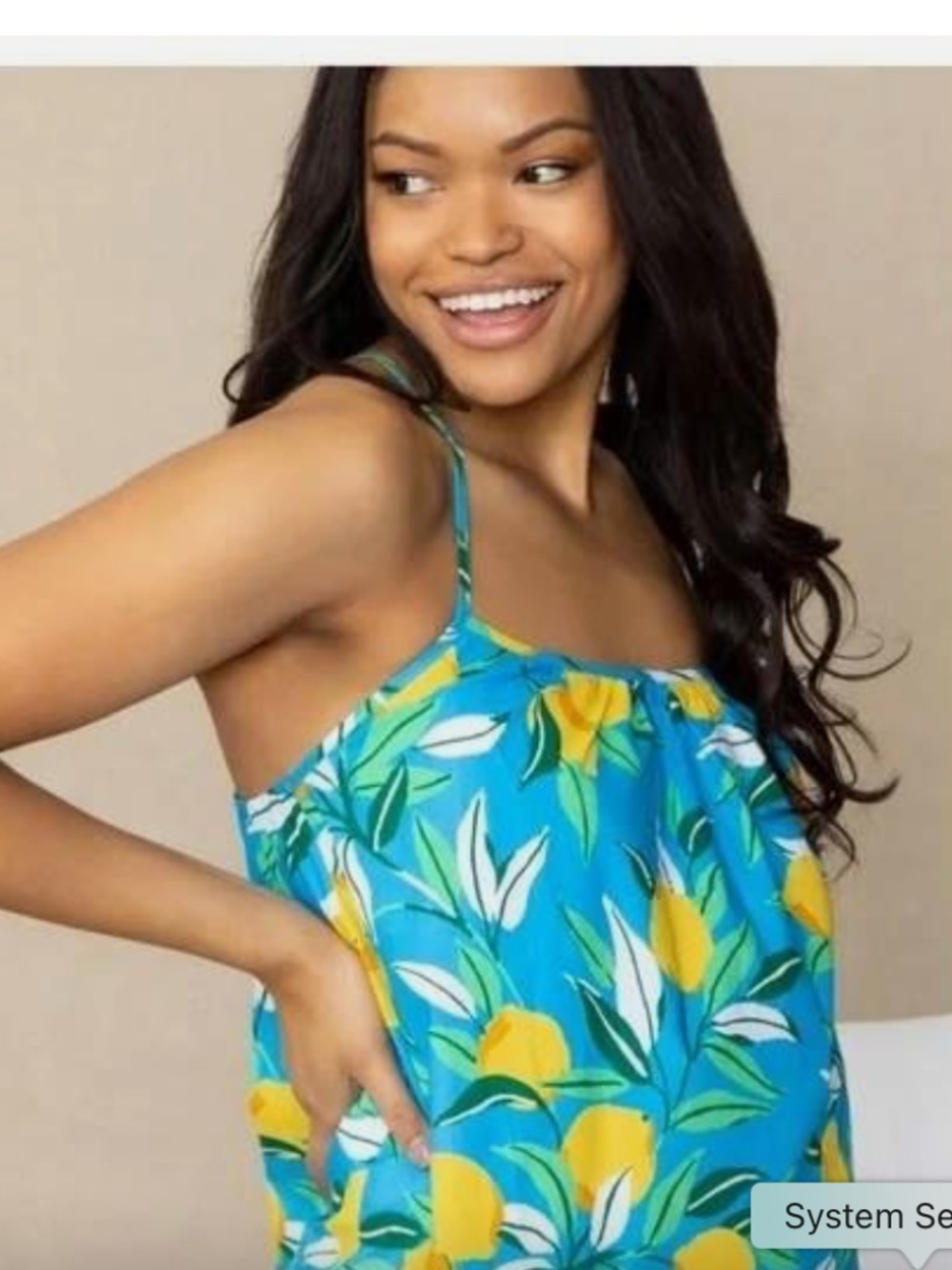 Printfresh Cami in Lemon Zest MEDIUM NWOT